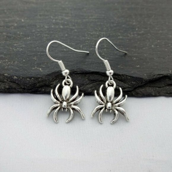 Spider Silver Earrings - Picture 2 of 5